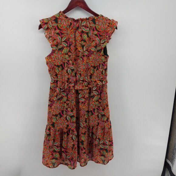 J. Crew Ruffle V-neck mini dress Floral Size 4 - Picture 5 of 11
